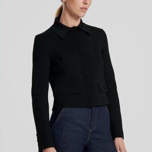 Scanlan Theodore Crepe Knit Cropped Blazer